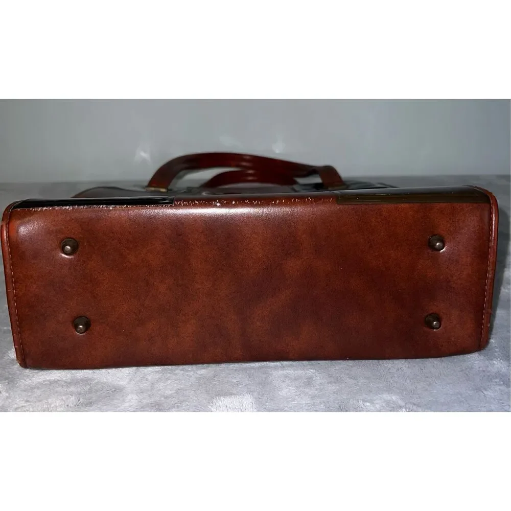 Iconic VINTAGE Patchwork Bag “Friends” Phoebe Square Leather Tote